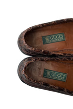 画像をギャラリービューアに読み込む, MADE IN ITALY 80&#39;S CROCODILE LEATHER HORSEBIT LOAFERS / BROWN [SIZE: 42 (27cm相当) USED]
