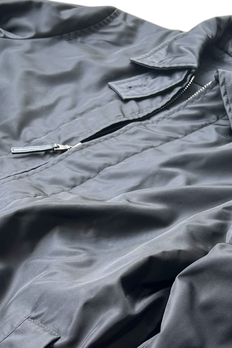 MADE IN ITALY NYLON PUFF JACKET / BLACK [SIZE: 40 USED]