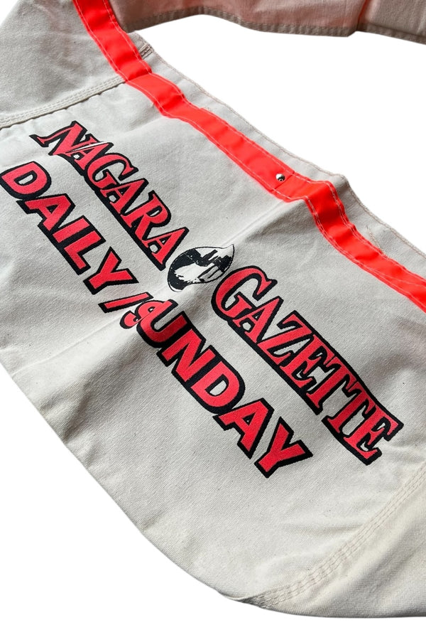 80'S NIAGARA GAZETTE NEWSPAPER BAG / WHITE [SIZE: ONE SIZE DEADSTOCK/NOS]