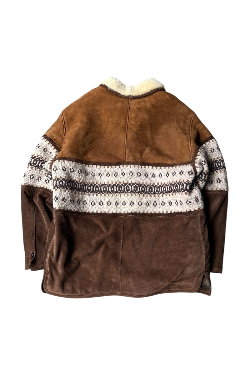 MADE IN ITALY SHEARLING JACKET / BROWN [SIZE: 50 USED]