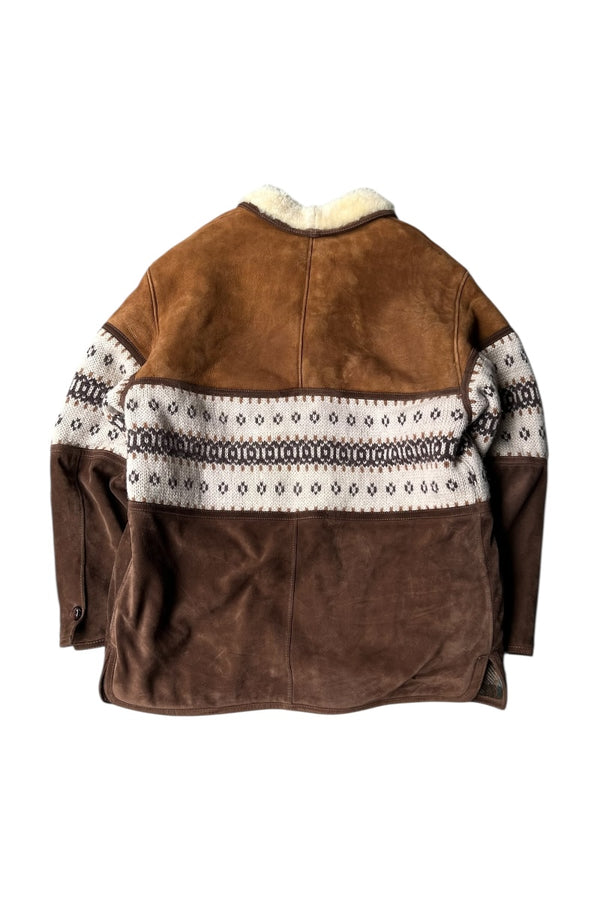 MADE IN ITALY SHEARLING JACKET / BROWN [SIZE: 50 USED]
