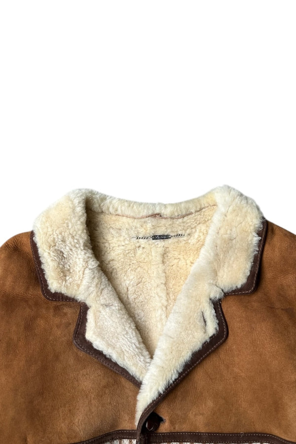 MADE IN ITALY SHEARLING JACKET / BROWN [SIZE: 50 USED]