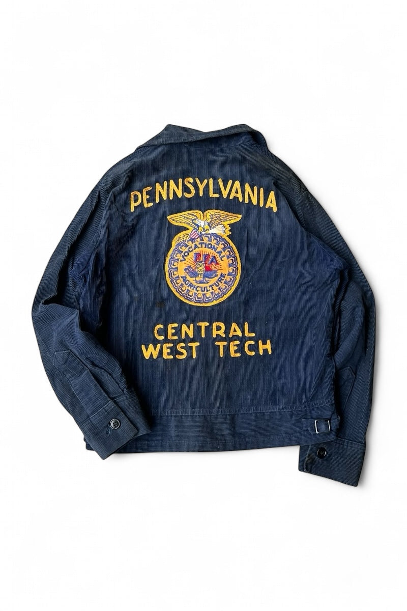 70'S FFA JACKET LOT100 PENNSYLVANIA / NAVY [SIZE: 38 USED]