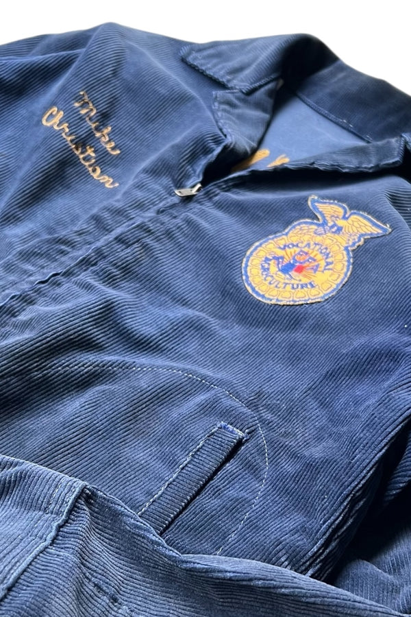 50-70'S FFA CORDUROY JACKET / NAVY [SIZE: M USED]