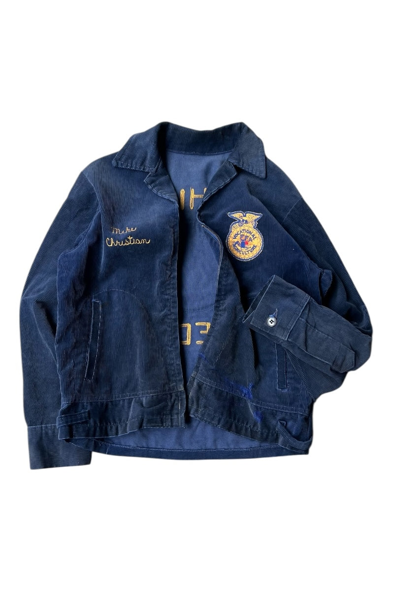 50-70'S FFA CORDUROY JACKET / NAVY [SIZE: M USED]