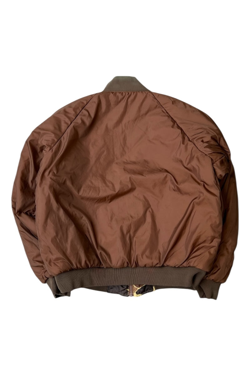 90'S REVERSIBLE NYLON PUFF JACKET / CAMO [SIZE: XL USED]