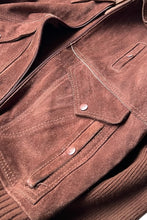 画像をギャラリービューアに読み込む, 80-90&#39;S SUEDE KNIT JACKET / BROWN [SIZE: M USED]
