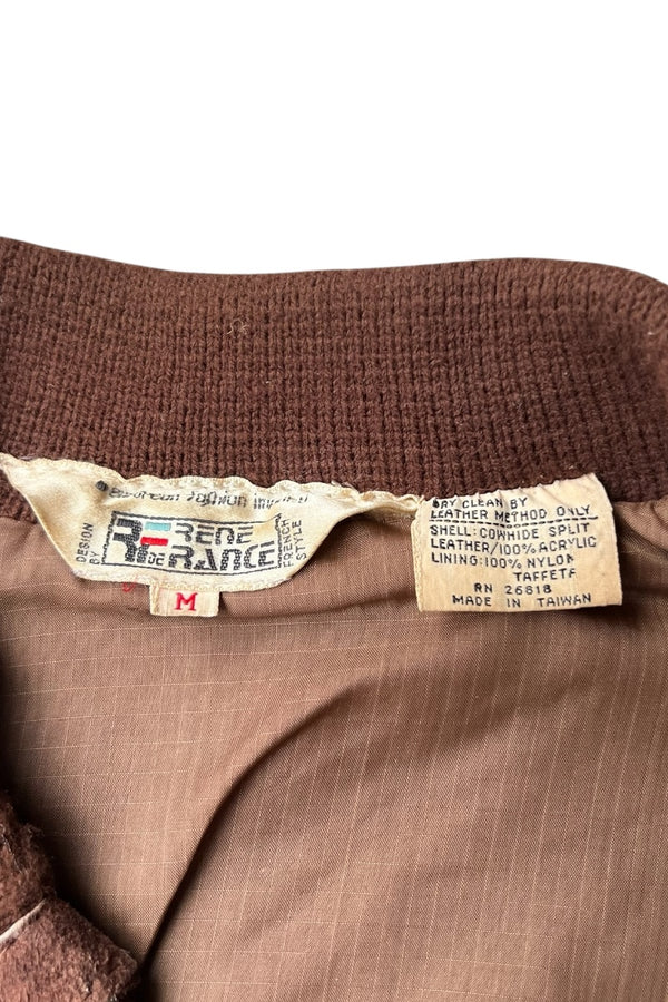 80-90s SUEDE KNIT JACKET / BROWN [SIZE: M USED]