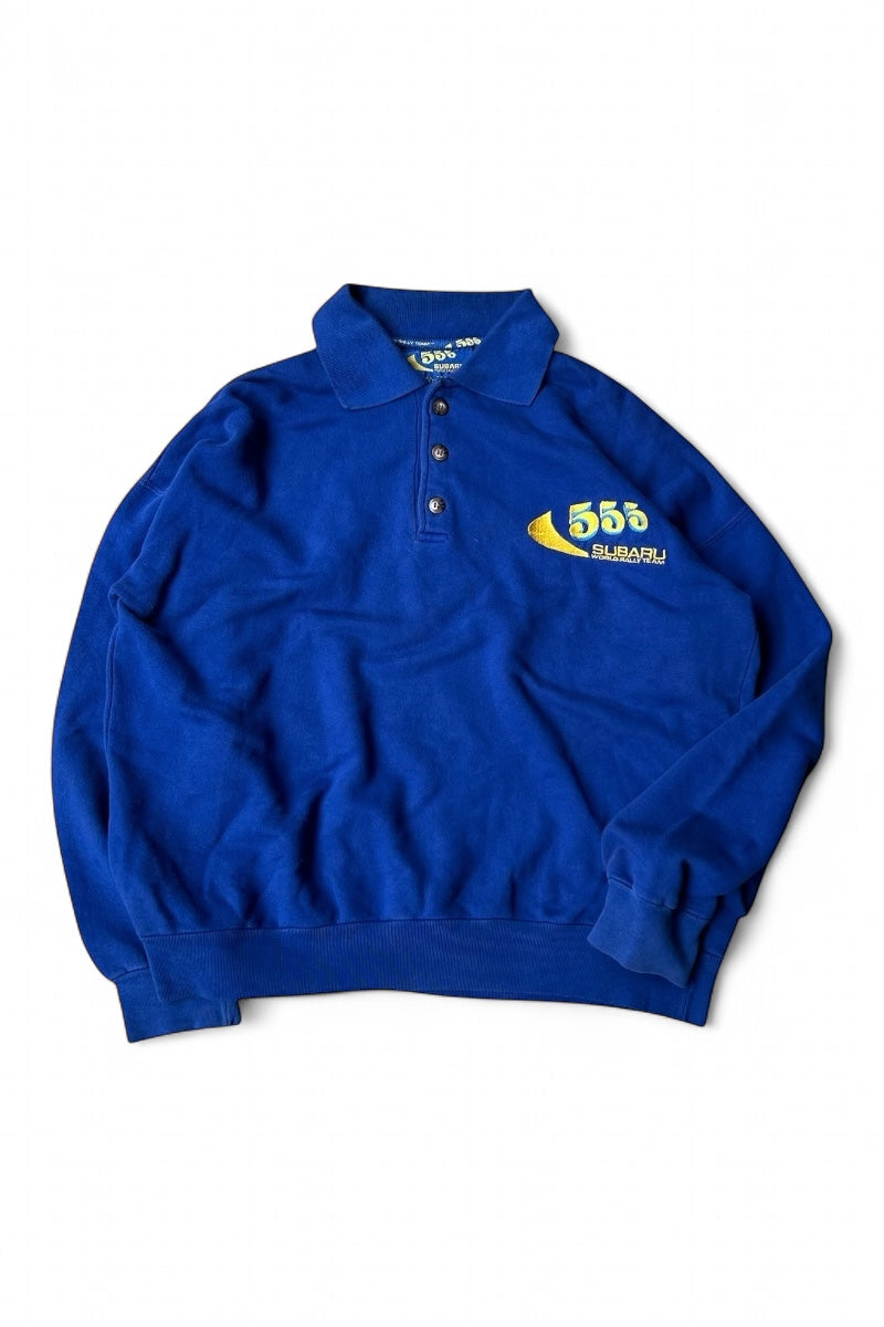 90'S WORLD RALLY TEAM SWEAT POLO SHIRT / BLUE [SIZE: XL USED]