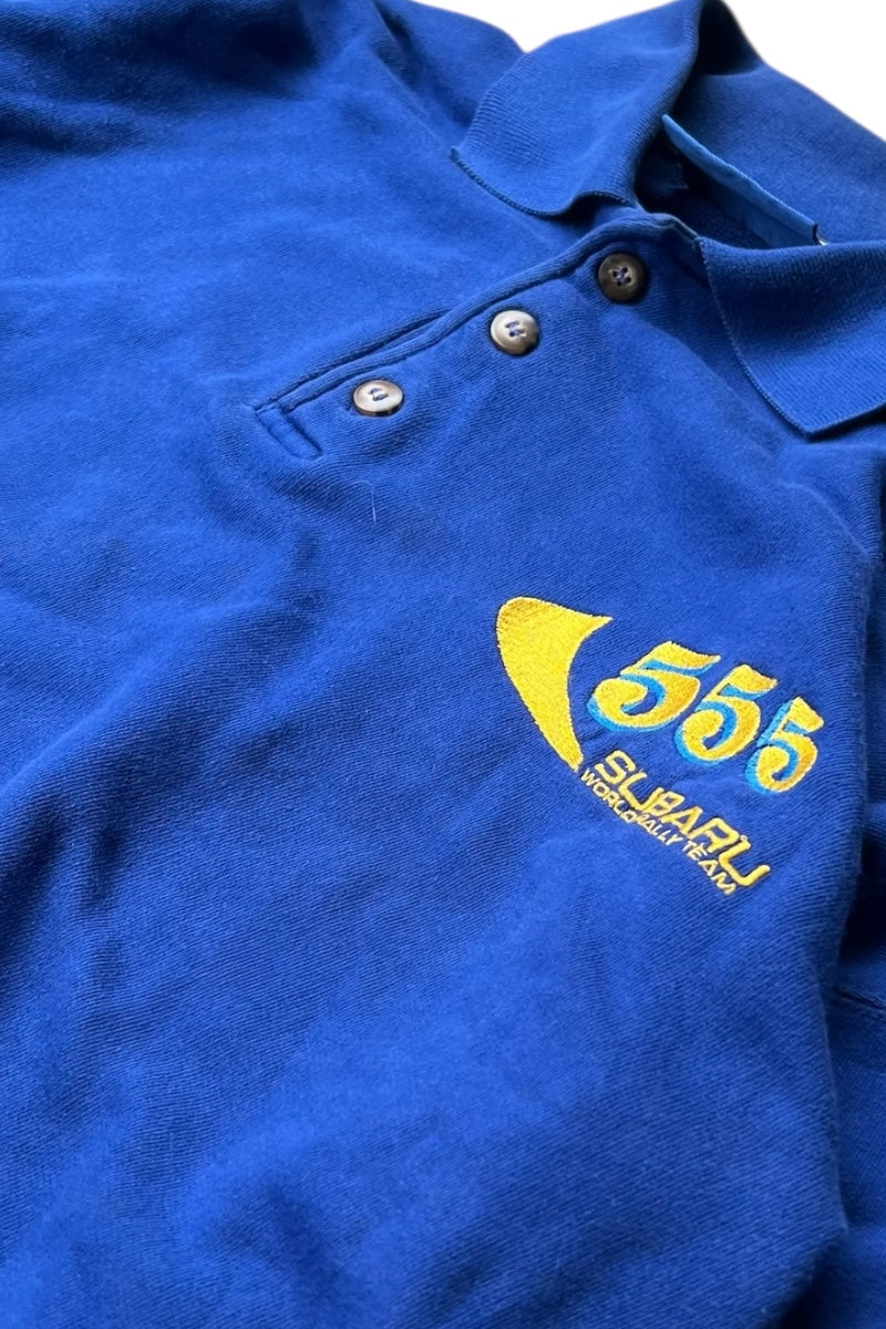 90'S WORLD RALLY TEAM SWEAT POLO SHIRT / BLUE [SIZE: XL USED]