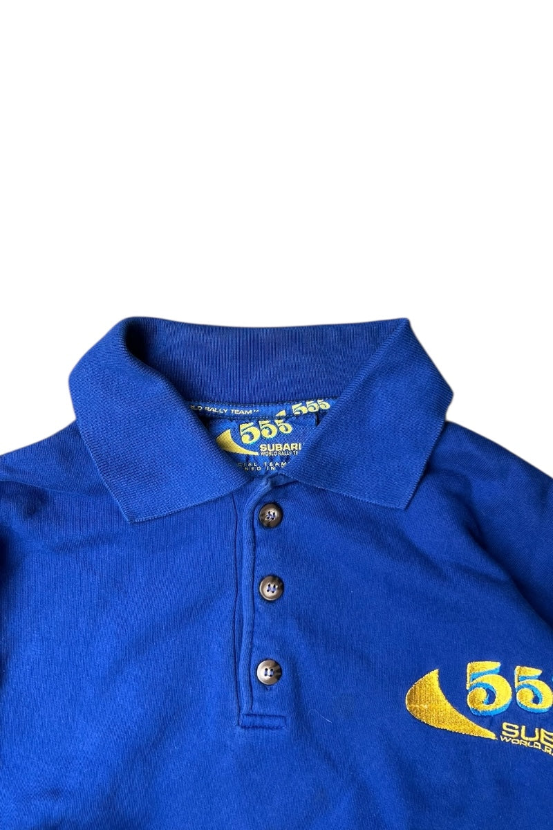 90'S WORLD RALLY TEAM SWEAT POLO SHIRT / BLUE [SIZE: XL USED]