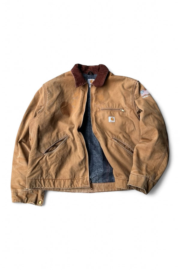 MADE IN USA 13'S DUCK DETROIT JACKET W/BLANKET LINER / BEIGE [SIZE: XL USED]