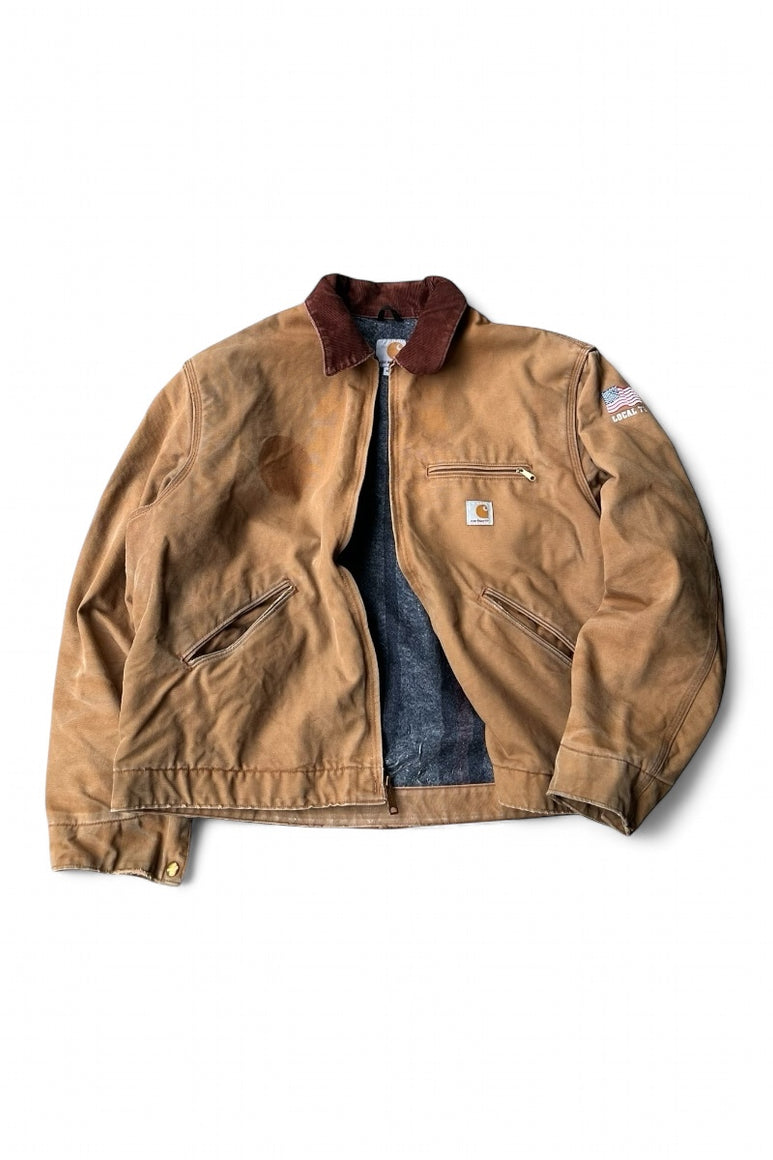 MADE IN USA 13'S DUCK DETROIT JACKET W/BLANKET LINER / BEIGE [SIZE: XL USED]