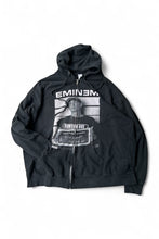 画像をギャラリービューアに読み込む, Y2K EARLY 00&#39;S EMINEM MUSIC ZIP HOODIE SWEATSHIRT / BLACK [SIZE: 2XL USED]
