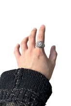 画像をギャラリービューアに読み込む, STERLING SILVER COLLEGE RING / SILVER  [SIZE: 19号相当 USED]
