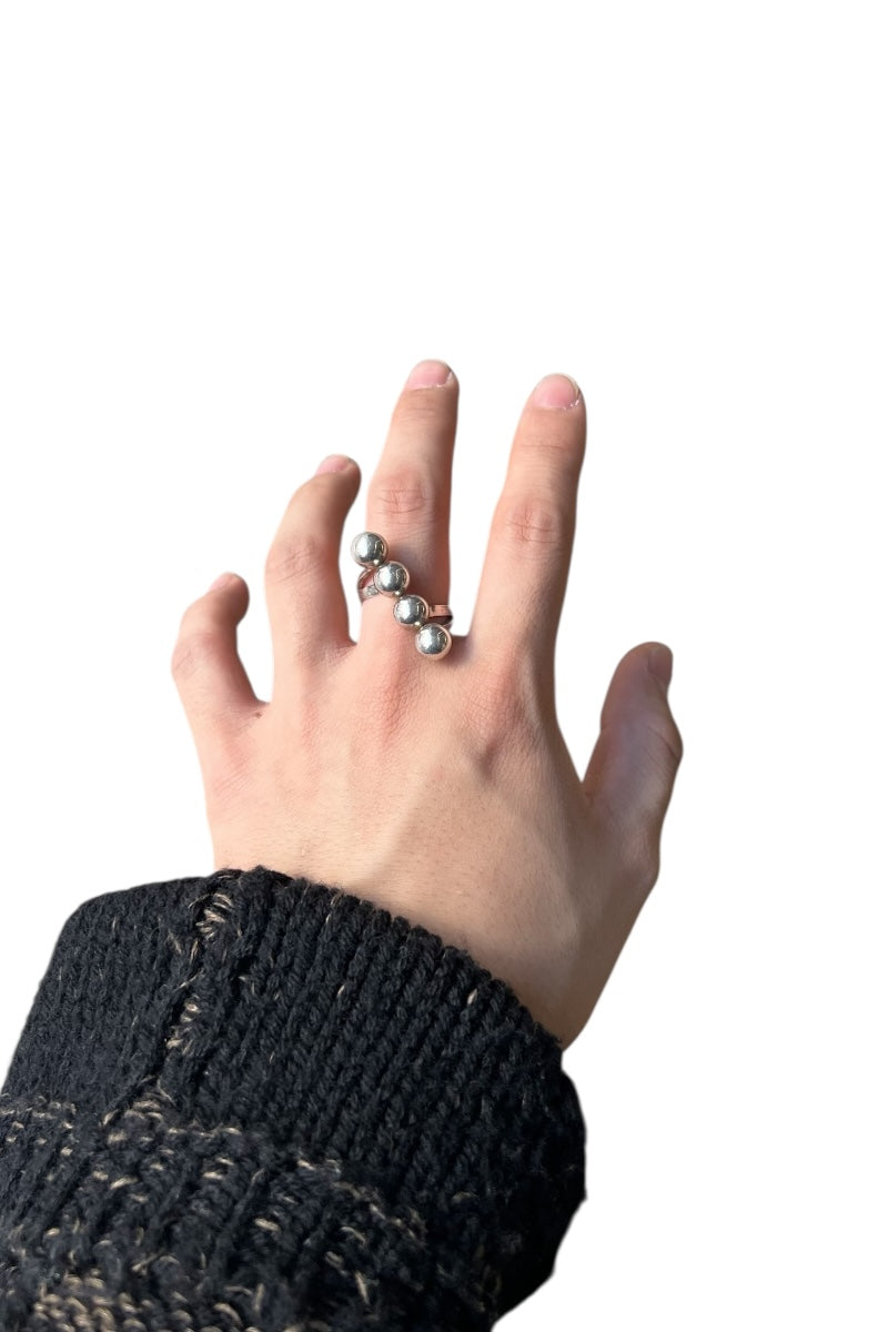 925 SILVER RING / SILVER [SIZE: Equivalent to JP size 14, USED]