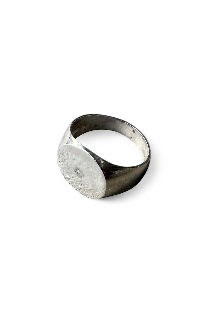 925 SILVER SIGNET RING / SILVER  [SIZE: 14号相当 USED]