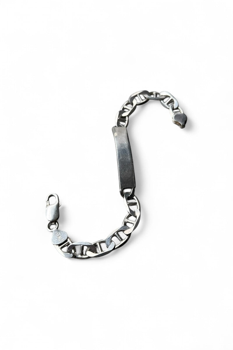 MADE IN ITALY 925 SILVER ID BRACELET / SILVER [SIZE: ONE SIZE USED]