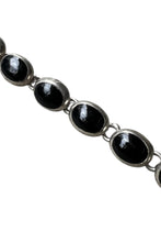 画像をギャラリービューアに読み込む, MADE IN MEXICO 925 SILVER BRACELET W/ONYX / SILVER [SIZE: ONE SIZE USED]
