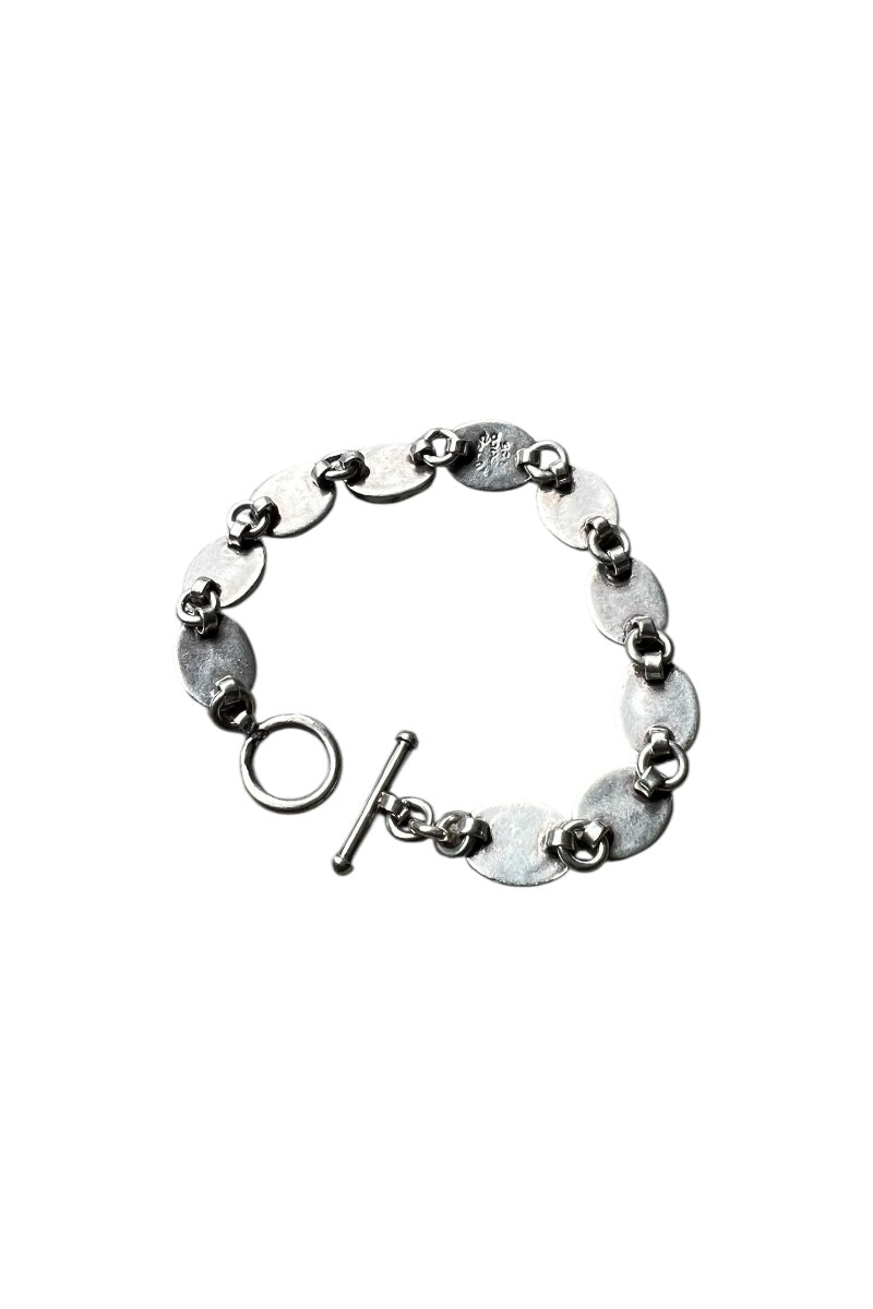 MADE IN MEXICO 925 SILVER BRACELET W/ONYX / SILVER [SIZE: ONE SIZE USED]
