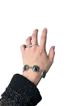 画像をギャラリービューアに読み込む, 925 SILVER BRACELET T-BAR W/GREEN STONE / SILVER [SIZE: ONE SIZE USED]
