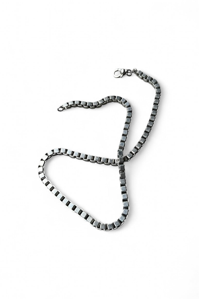 MADE IN ITALY 925 SILVER VENETIAN LINK NECKLACE / SILVER [SIZE: ONE SIZE USED]