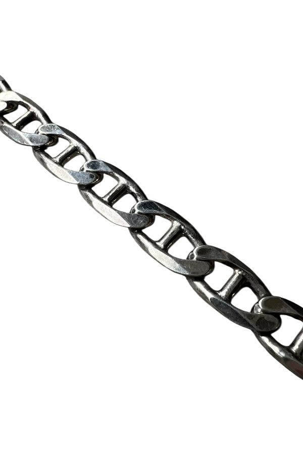 MADE IN ITALY 925 SILVER FIGARO CHAIN NECKLACE / SILVER [SIZE: ONE SIZE USED]