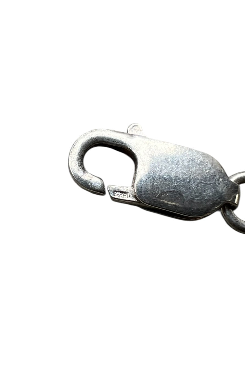 MADE IN ITALY 925 SILVER FIGARO CHAIN NECKLACE / SILVER [SIZE: ONE SIZE USED]