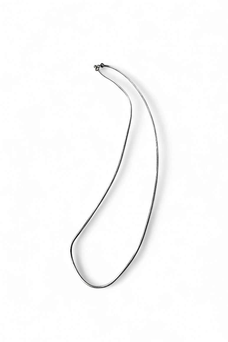 MADE IN ITALY 925 SILVER SNAKE CHAIN NECKLACE / SILVER [SIZE: ONE SIZE USED]