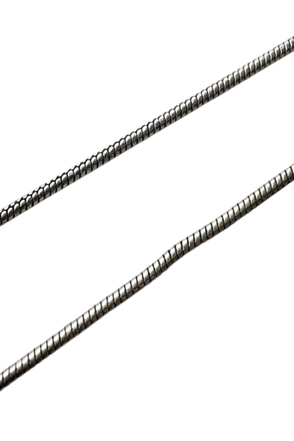 MADE IN ITALY 925 SILVER SNAKE CHAIN NECKLACE / SILVER [SIZE: ONE SIZE USED]