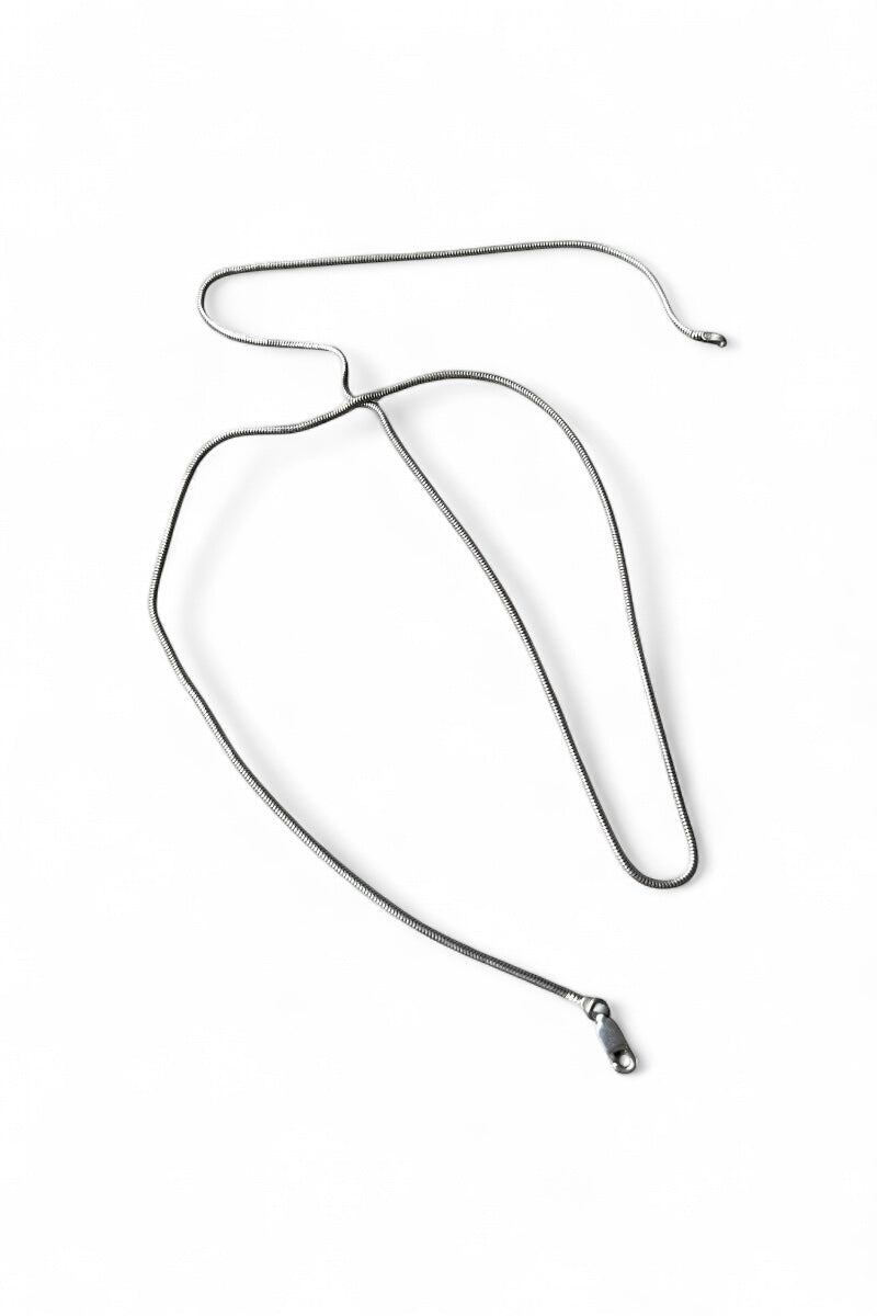 MADE IN ITALY 925 SILVER SNAKE CHAIN NECKLACE / SILVER [SIZE: ONE SIZE, USED]