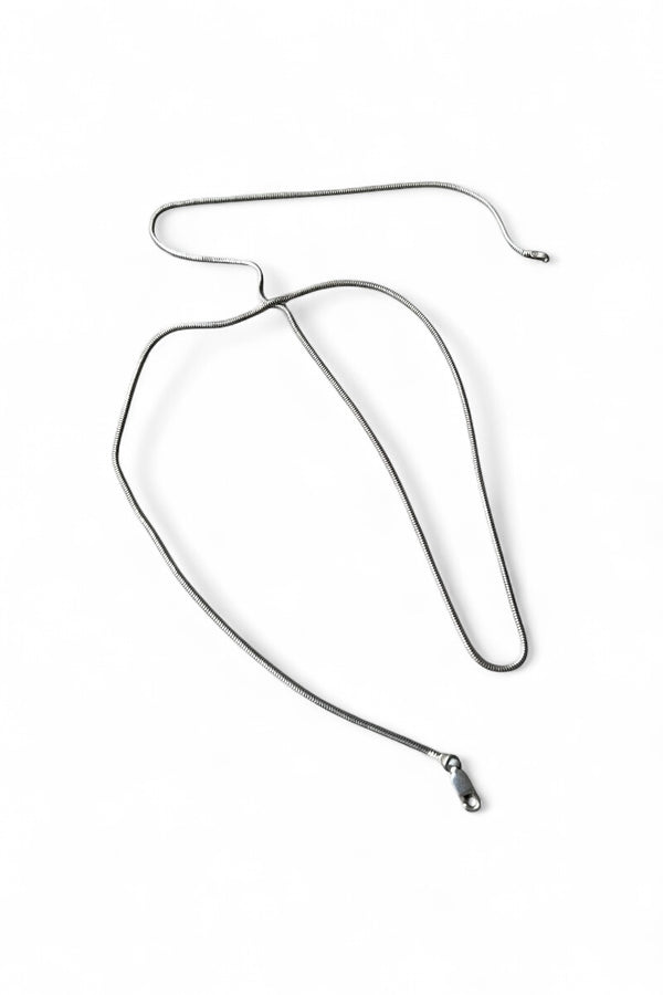 MADE IN ITALY 925 SILVER SNAKE CHAIN NECKLACE / SILVER [SIZE: ONE SIZE, USED]