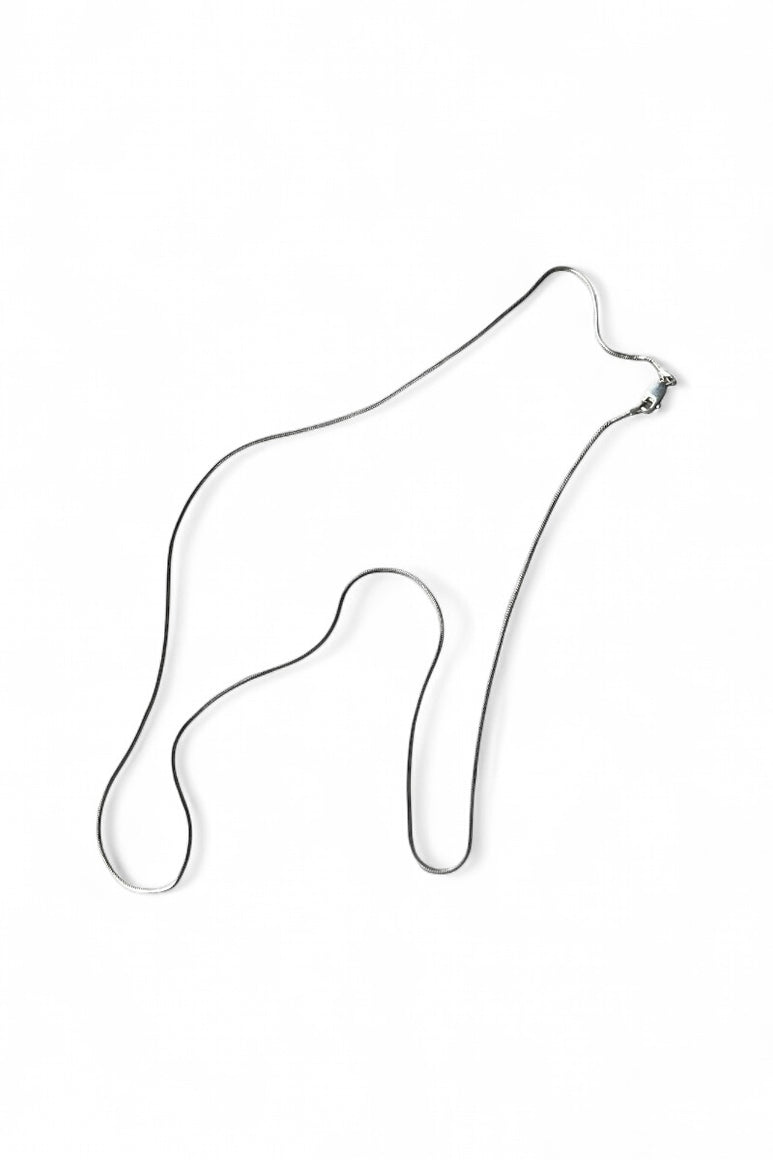 MADE IN ITALY 925 SILVER SNAKE CHAIN NECKLACE / SILVER [SIZE: ONE SIZE USED]