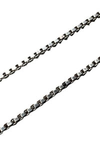 MADE IN ITALY 925 SILVER VENETIAN LINK NECKLACE / SILVER [SIZE: ONE SIZE USED]