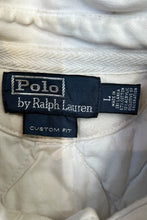 画像をギャラリービューアに読み込む, 90&#39;S L/S RUGBY SHIRT CUSTOM FIT / WHITE [SIZE: L USED]
