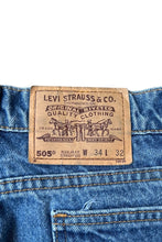 画像をギャラリービューアに読み込む, MADE IN USA 97&#39;S 505 DENIM PANTS ORANGE TAB / INDIGO [SIZE: 34 USED]
