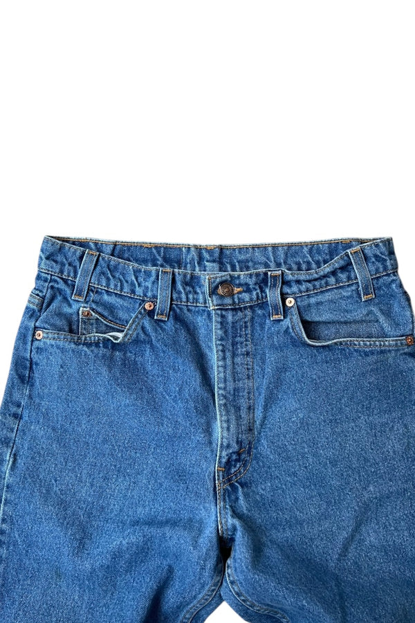 MADE IN USA 97'S 505 DENIM PANTS ORANGE TAB / INDIGO [SIZE: 34 USED]
