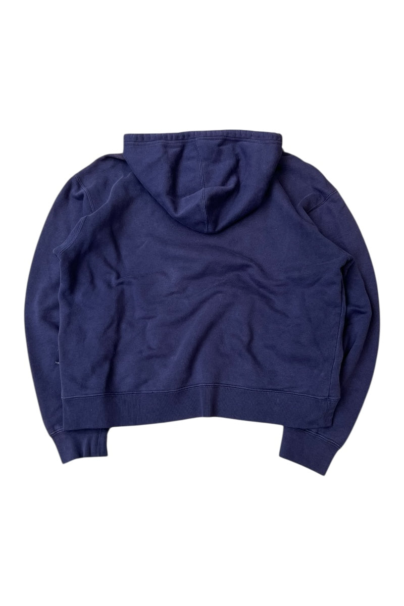 90'S NY YANKEES HOODIE SWEATSHIRT / NAVY [SIZE: M USED]