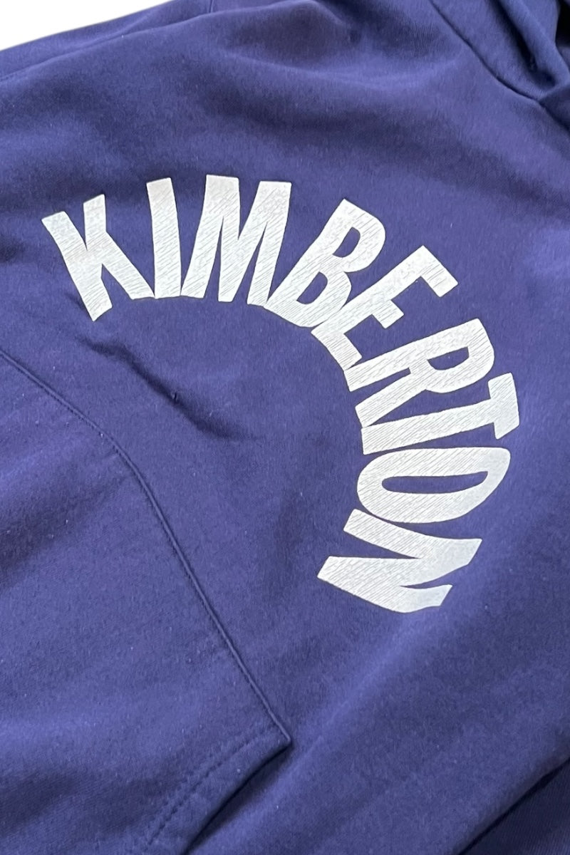 MADE IN USA 90'S KIMBERTON HOODIE SWEATSHIRT / NAVY [SIZE: M USED]