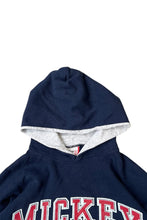画像をギャラリービューアに読み込む, MADE IN USA 90&#39;S MICKEY SWEAT HOODIE / NAVY [SIZE: L USED]
