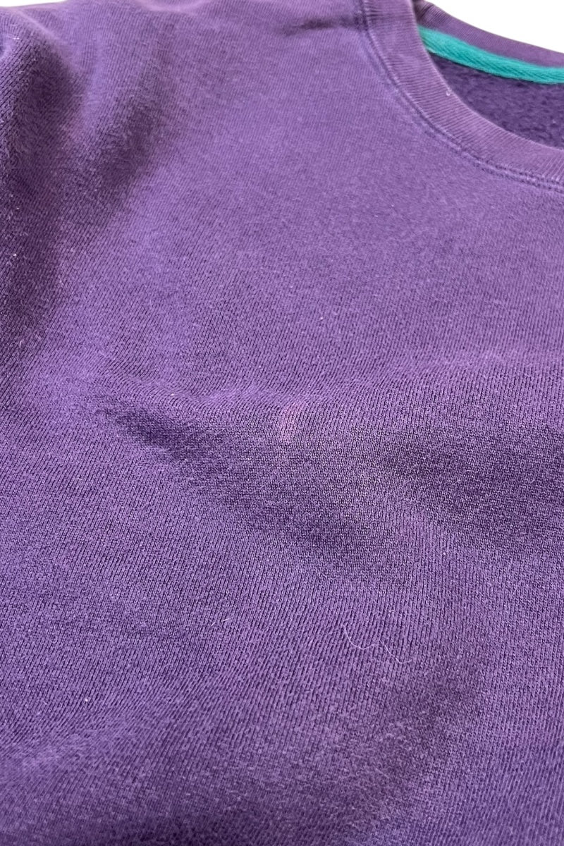90'S ONE POINT LOGO SWEATSHIRT / PURPLE [SIZE: M USED]