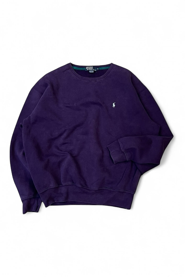 90'S ONE POINT LOGO SWEATSHIRT / PURPLE [SIZE: M USED]