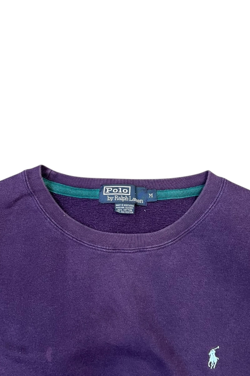 90'S ONE POINT LOGO SWEATSHIRT / PURPLE [SIZE: M USED]