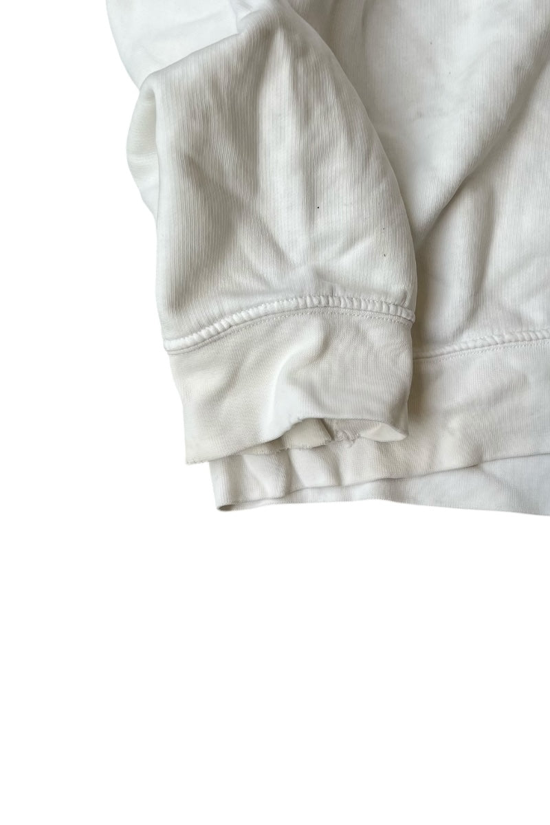 MADE IN TURKEY Y2K EARLY 00'S ONE POINT LOGO SWEATSHIRT / WHITE [SIZE: M USED]