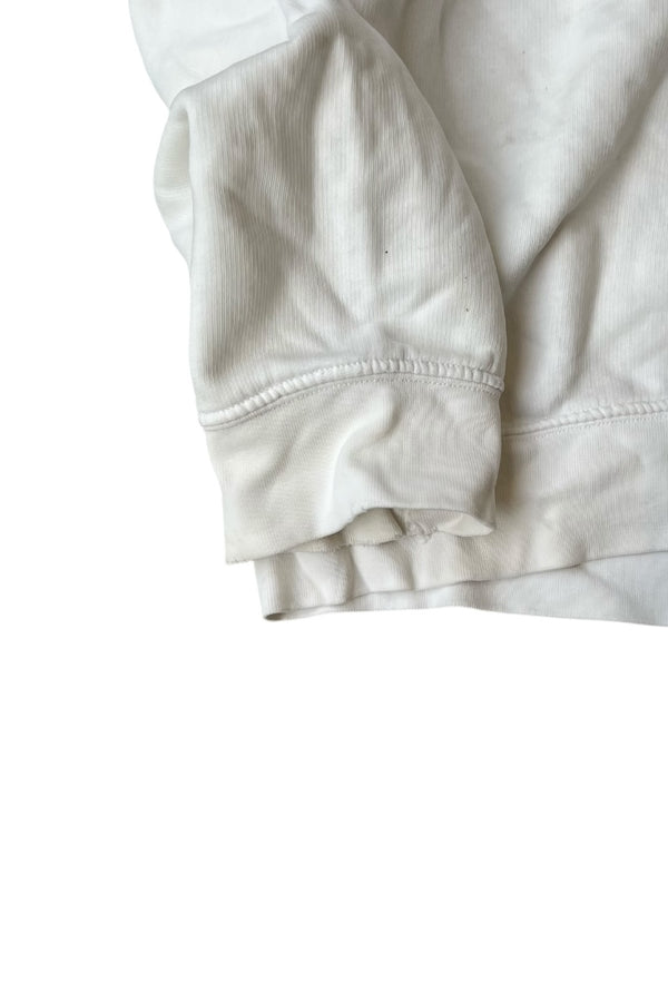 MADE IN TURKEY Y2K EARLY 00'S ONE POINT LOGO SWEATSHIRT / WHITE [SIZE: M USED]