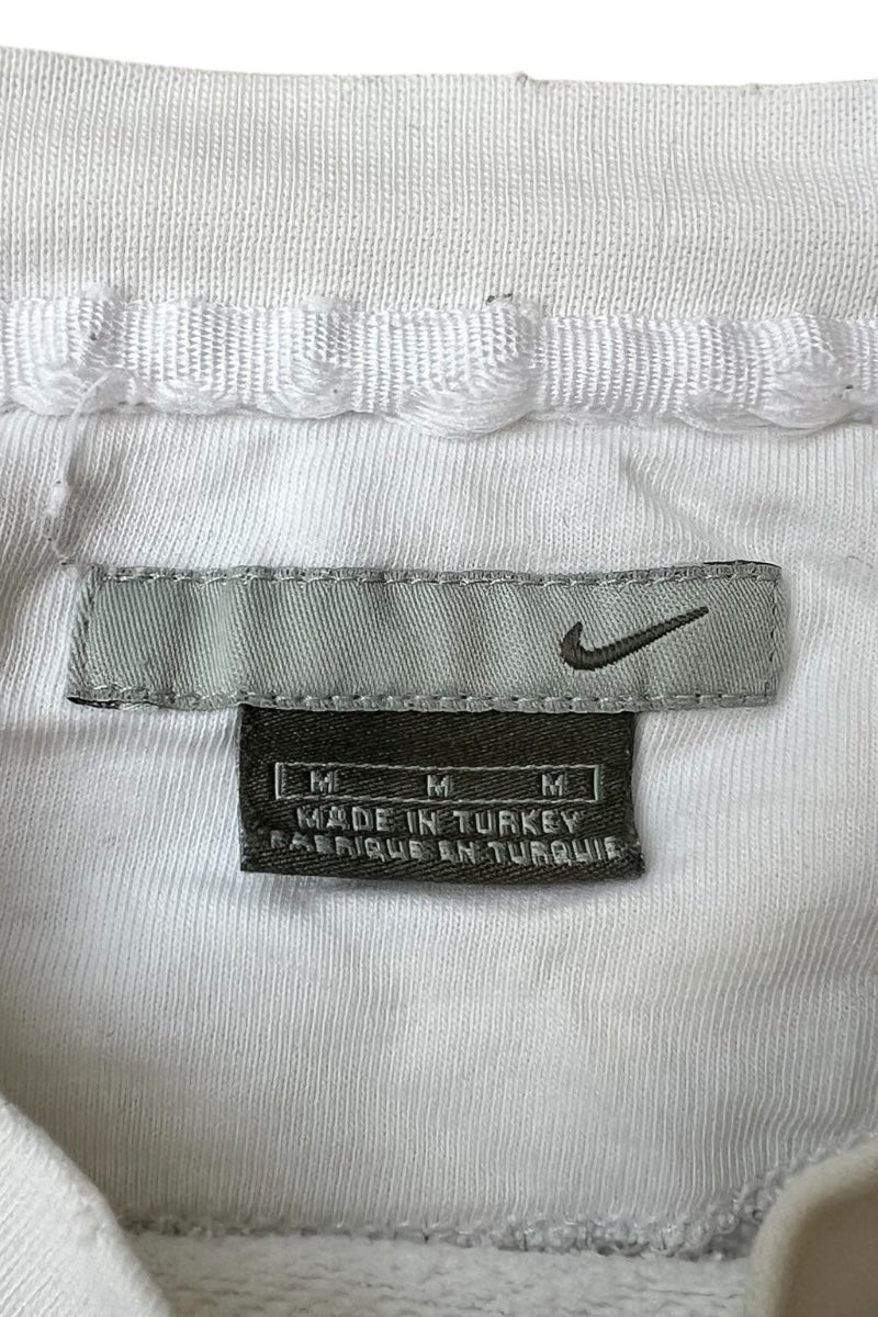 MADE IN TURKEY Y2K EARLY 00'S ONE POINT LOGO SWEATSHIRT / WHITE [SIZE: M USED]