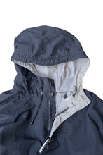 画像をギャラリービューアに読み込む, Y2K EARLY 00&#39;S PULL-OVER RIP STOP NYLON HOODIE JACKET / BLACK [SIZE: XL USED]
