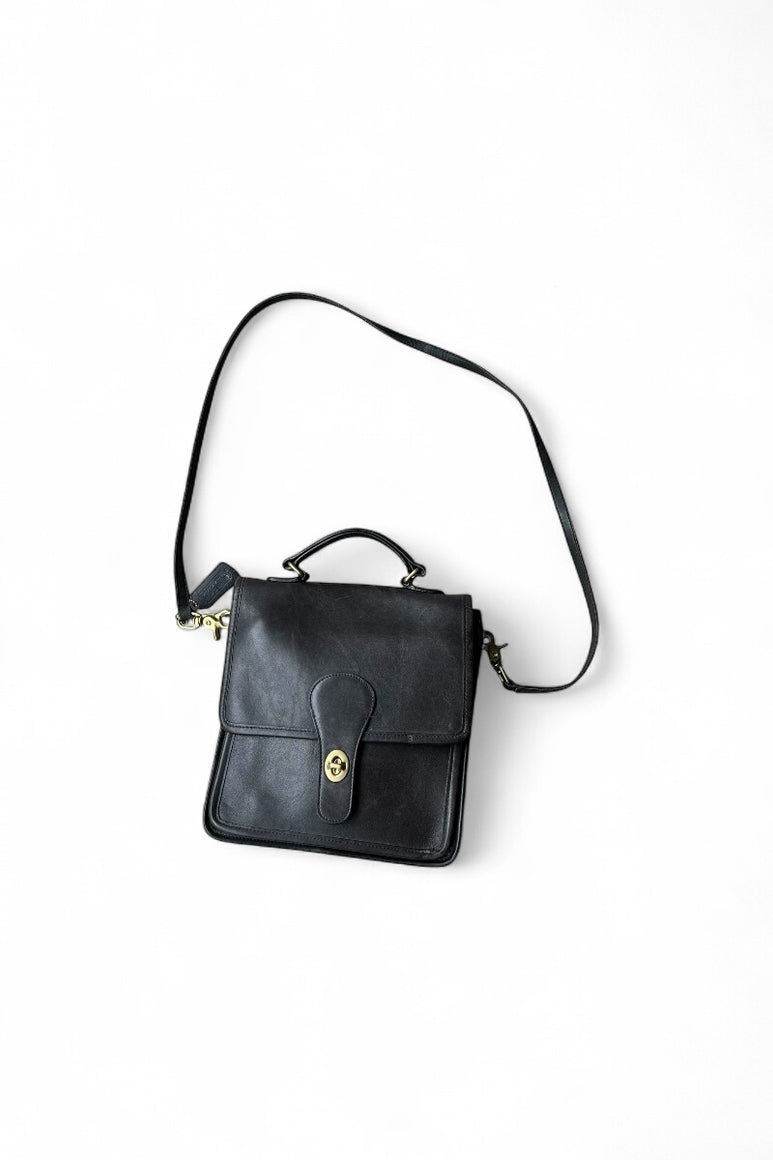 90'S LEATHER BAG / BLACK [SIZE: ONE SIZE USED]