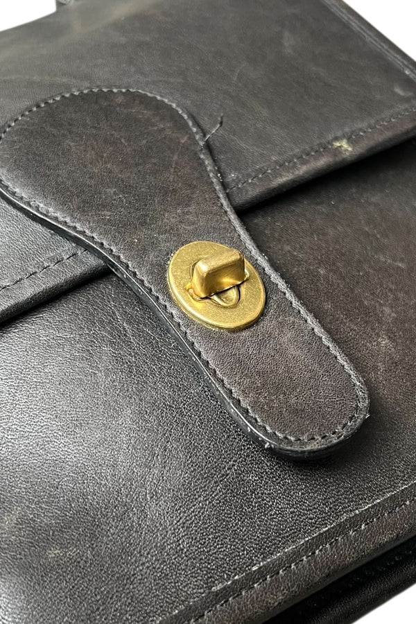 90'S LEATHER BAG / BLACK [SIZE: ONE SIZE USED]
