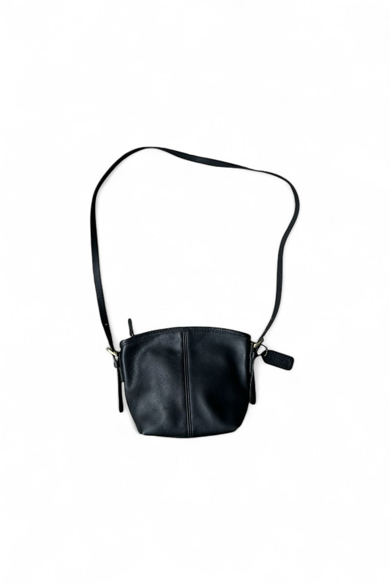 MADE IN USA 90'S LEATHER SMALL BAG / BLACK [SIZE: ONE SIZE USED]